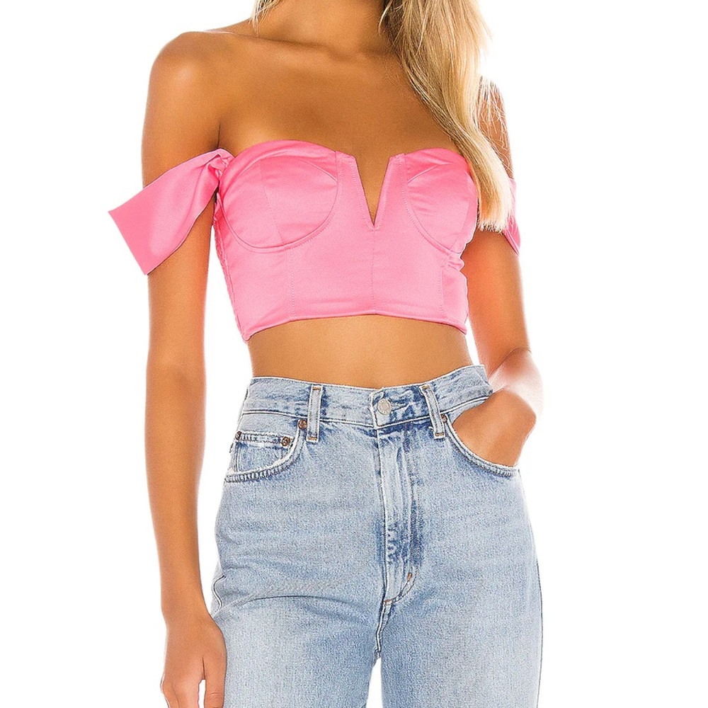 Superdown Coralia Bustier Top in Pink
